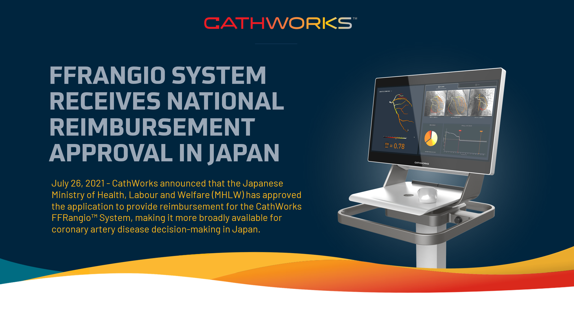 The Japanese Ministry of Health, Labour and Welfare (MHLW) has approved the CathWorks FFRangio™ System
