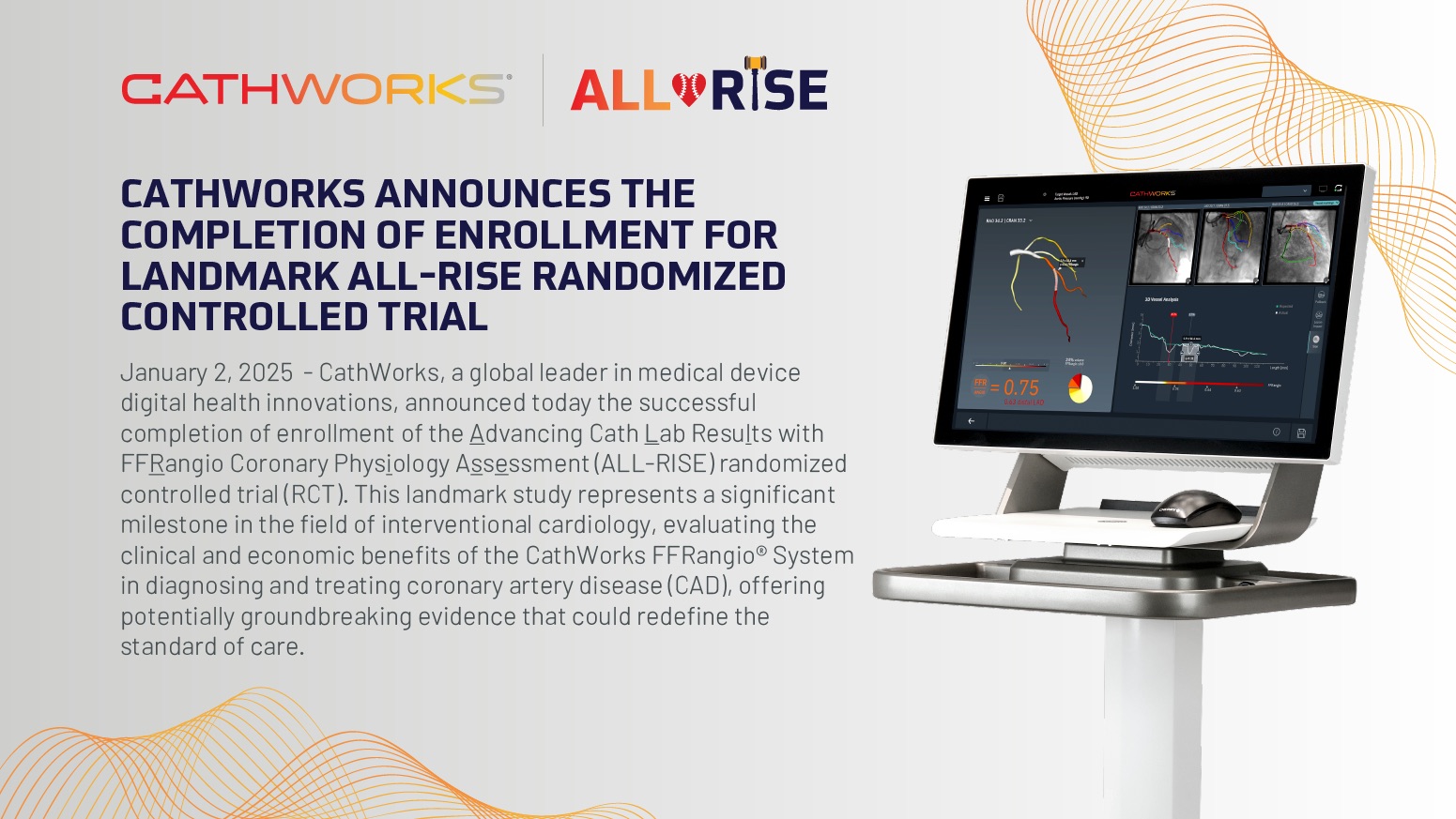 Image - CathWorks Announces the Completion of Enrollment for Landmark ALL-RISE Randomized Controlled Trial